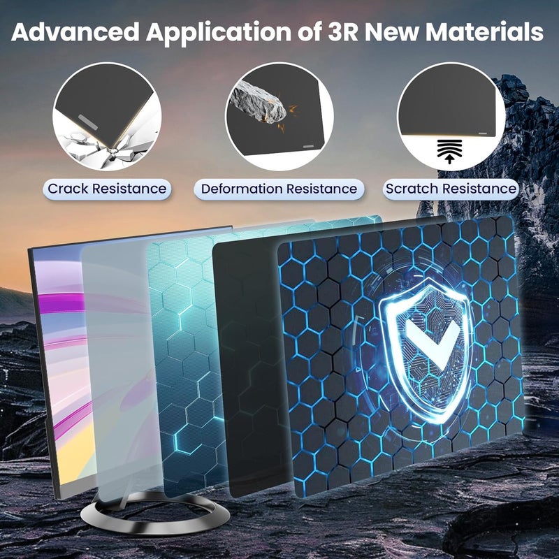 BOVORY 22 Inch Privacy Screen Hanging for Computer Monitor 16:9 Aspect Ratio, Magnetic Anti Glare Blue Light Private Protector Eye Care,Removable Anti Spy Filter Shield for Digital Workplaces - Image 4